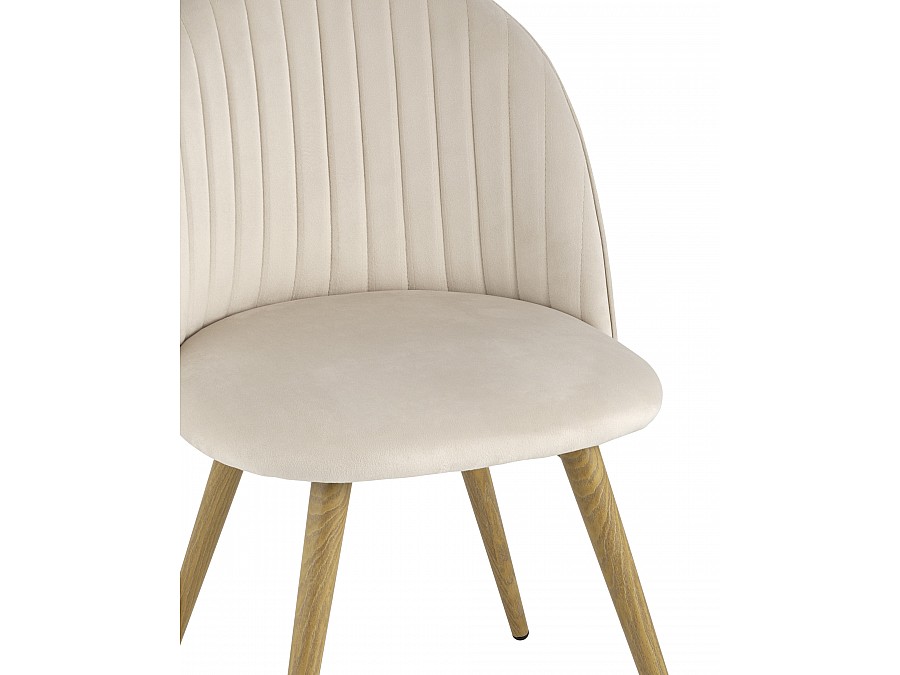 Стул Лион Страйпс велюр кремовый 4 шт