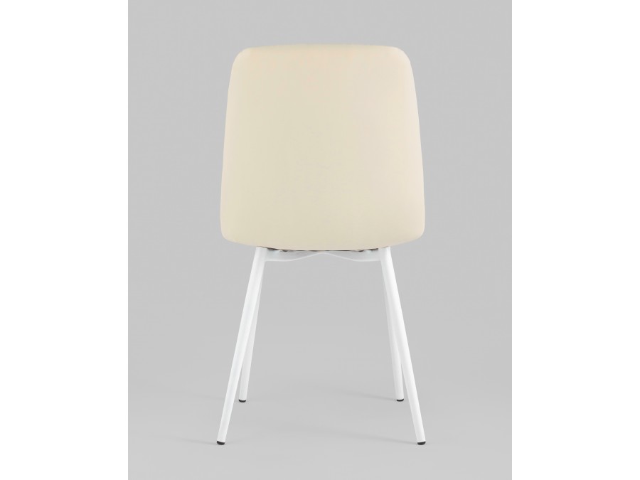 Стул Oliver экокожа белый белые ножки 2 шт