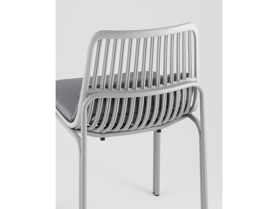 Стул Louran с подушкой серый 2 шт.