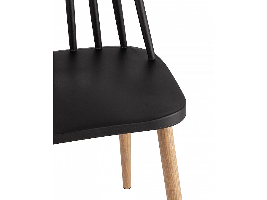 Стул Морган пластиковый черный 4 шт