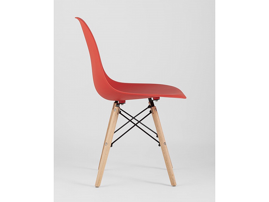 Стул Eames Style DSW красный x4 (разборный каркас)