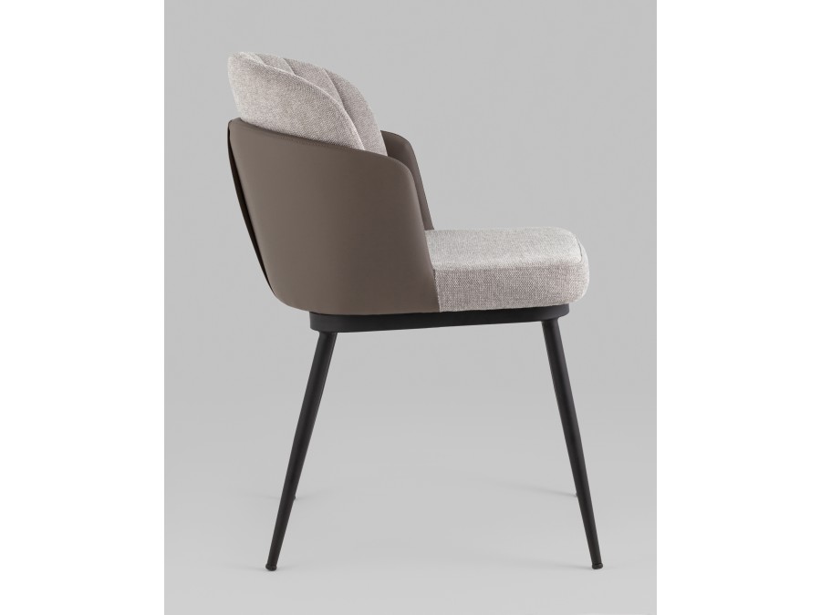 Стул Пенелопа рогожка серый с серой экокожей 2 шт.