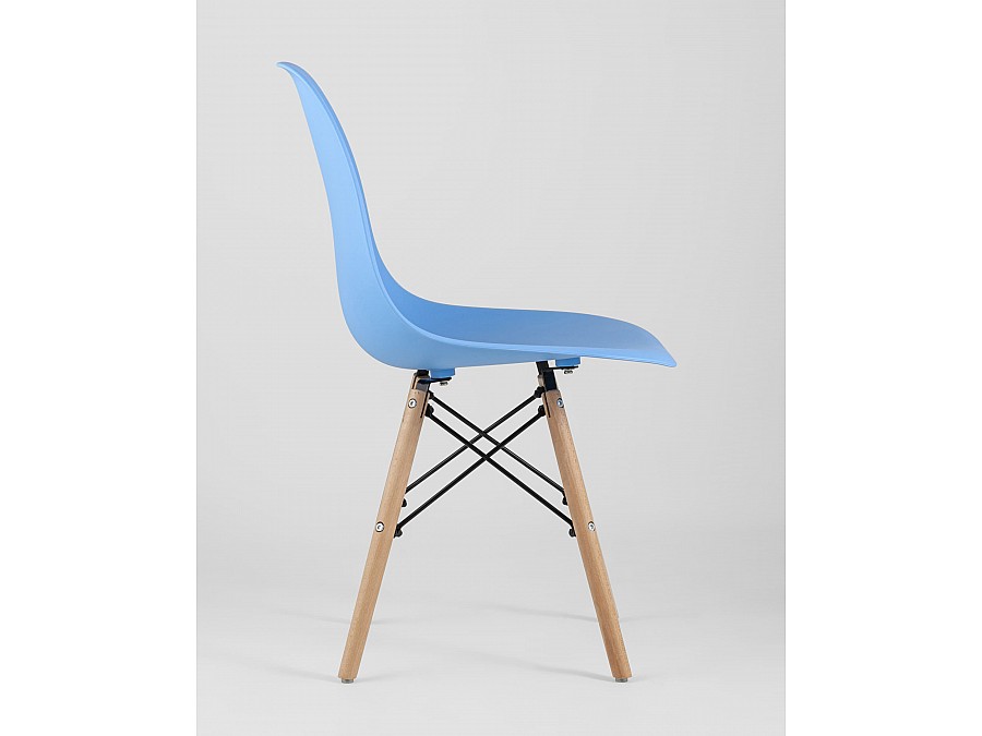 Стул Eames Style DSW голубой x4 (разборный каркас)