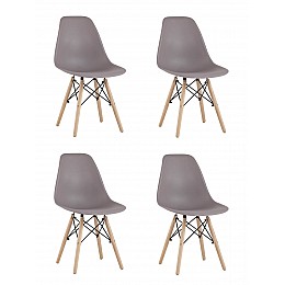 Стул Eames Style DSW темно-бежевый x4 (разборный каркас)