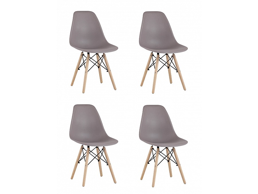 Стул Eames Style DSW темно-бежевый x4 (разборный каркас)