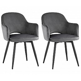 Стул Венера вращающийся, велюр серый NP (набор 2шт)