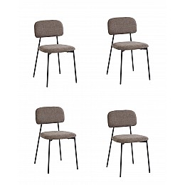 Стул Chao коричневый черные ножки 4 шт.