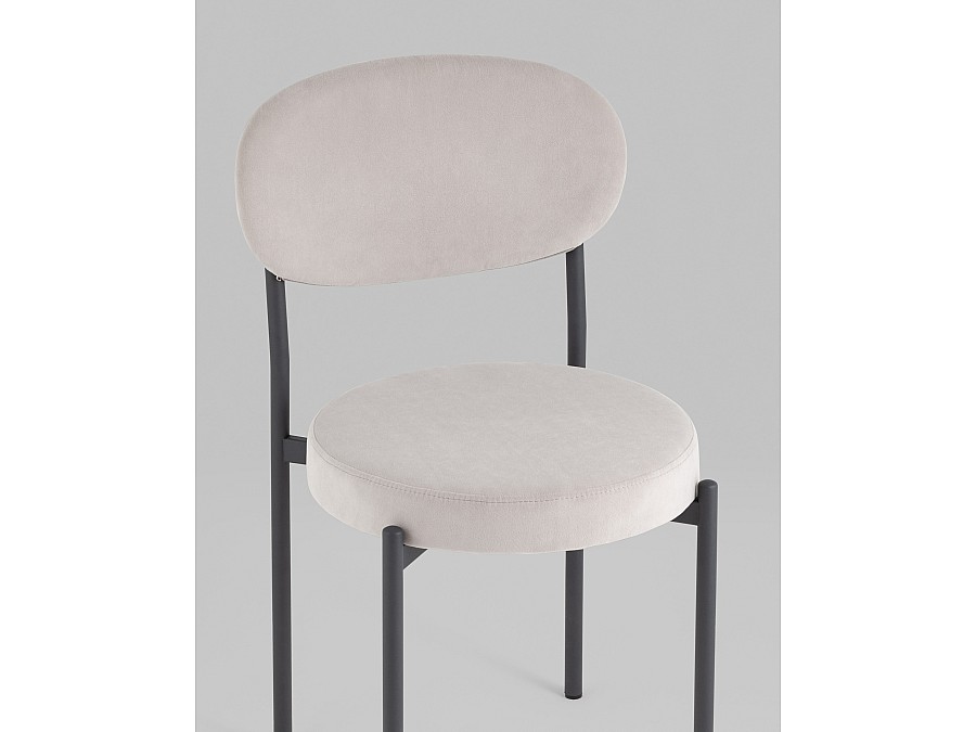 Стул Бриф SN велюр светло-серый каркас антрацитовый муар, 4шт./уп.