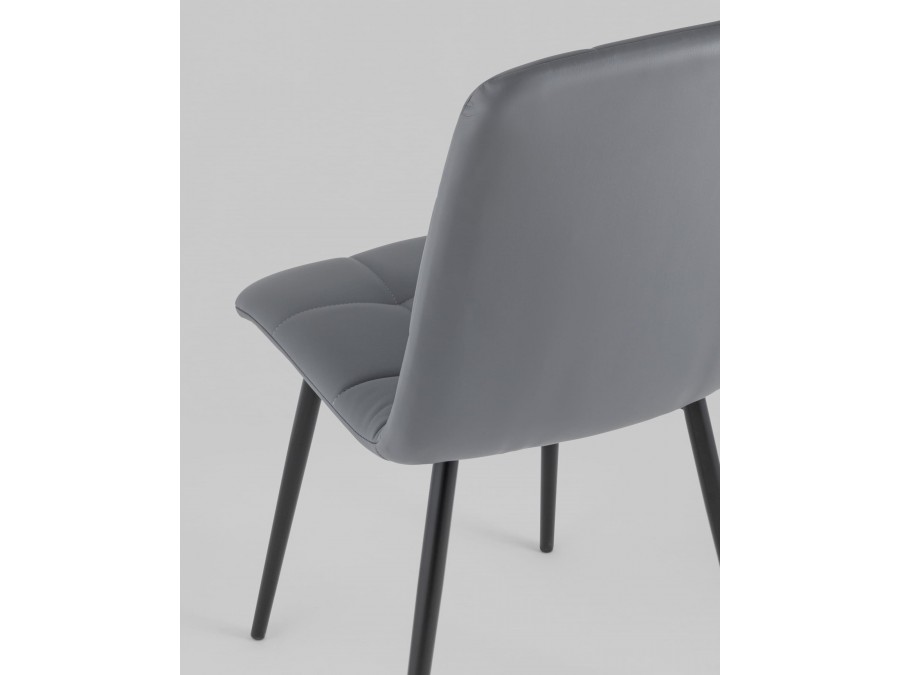 Стул Oliver экокожа серый 2 шт.