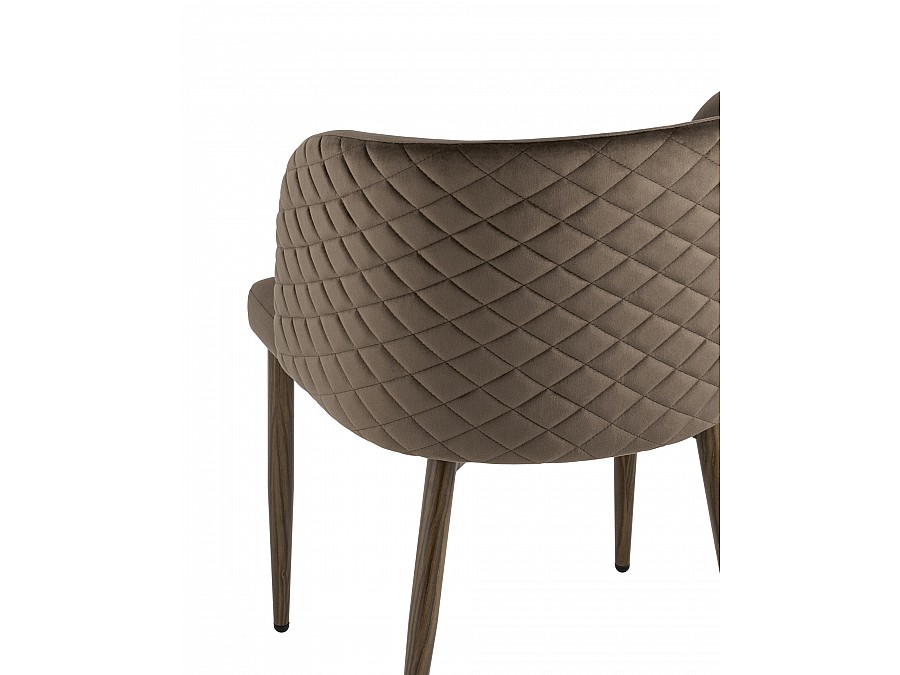Стул Оскар велюр коричневый 4 шт