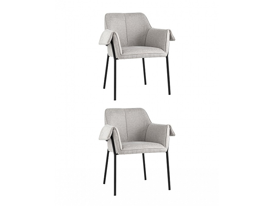 Кресло Бесс рогожка светло-серый 2 шт.