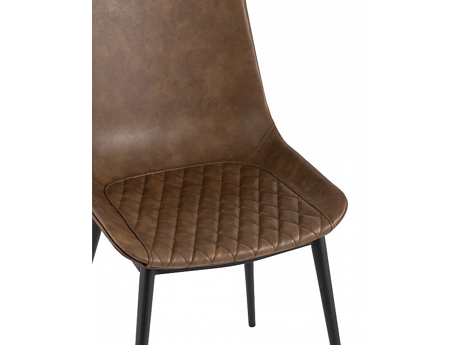 Стул TEXAS экокожа коричневый 2 шт.