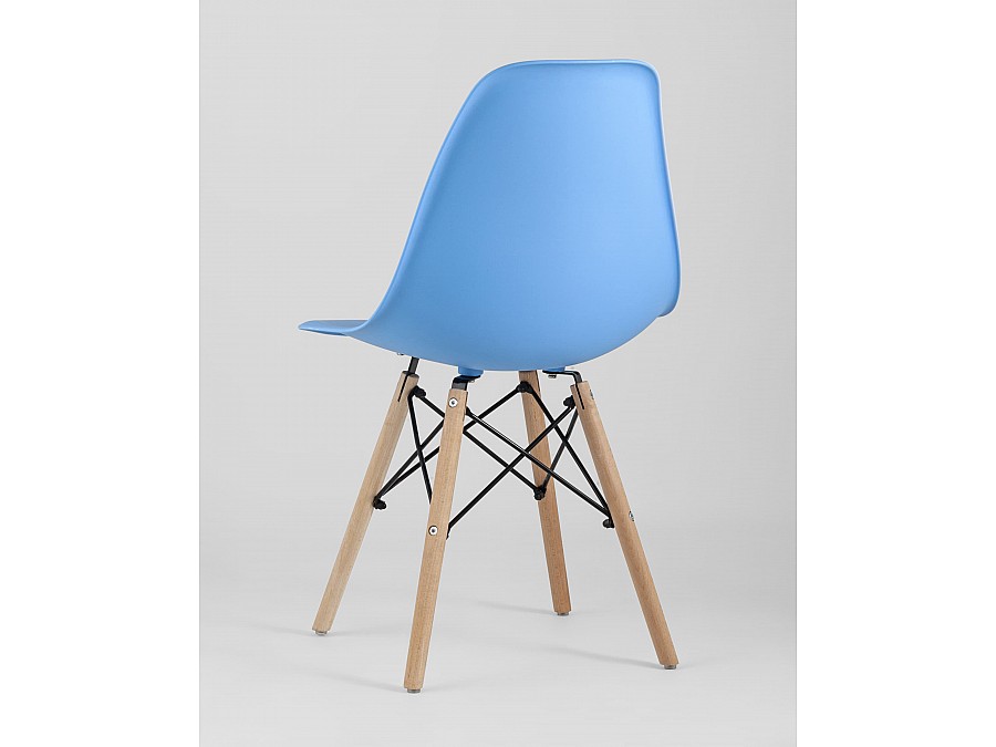 Стул Eames Style DSW голубой x4 (разборный каркас)