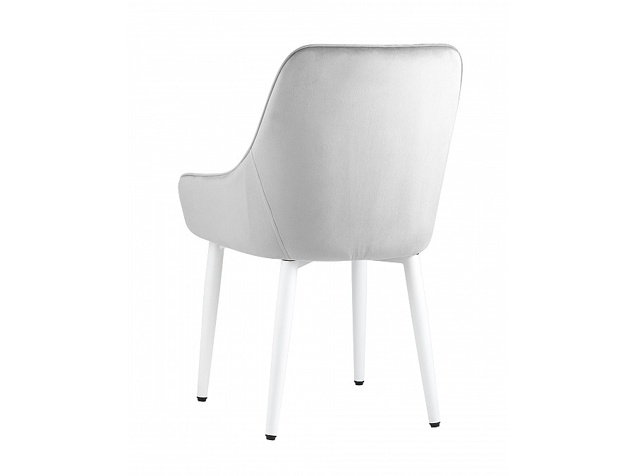 Стул Диана велюр серебристый ножки белые 4 шт