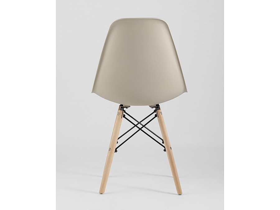 Стул Eames Style DSW бежевый x4 (разборный каркас)