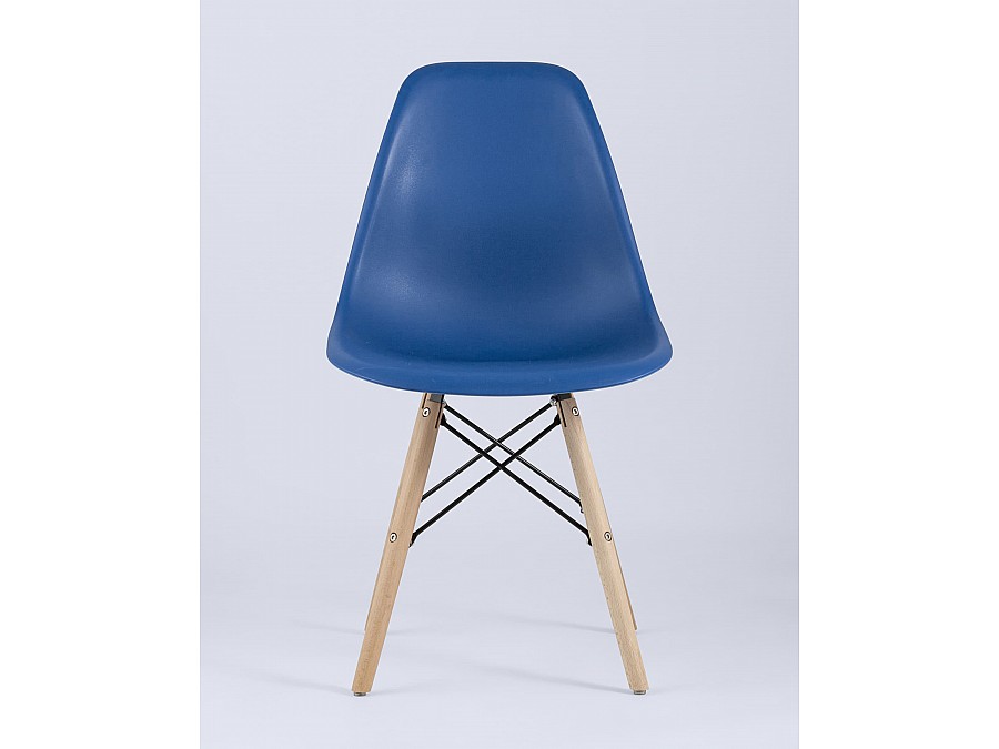 Стул Eames Style DSW синий x4 (разборный каркас)