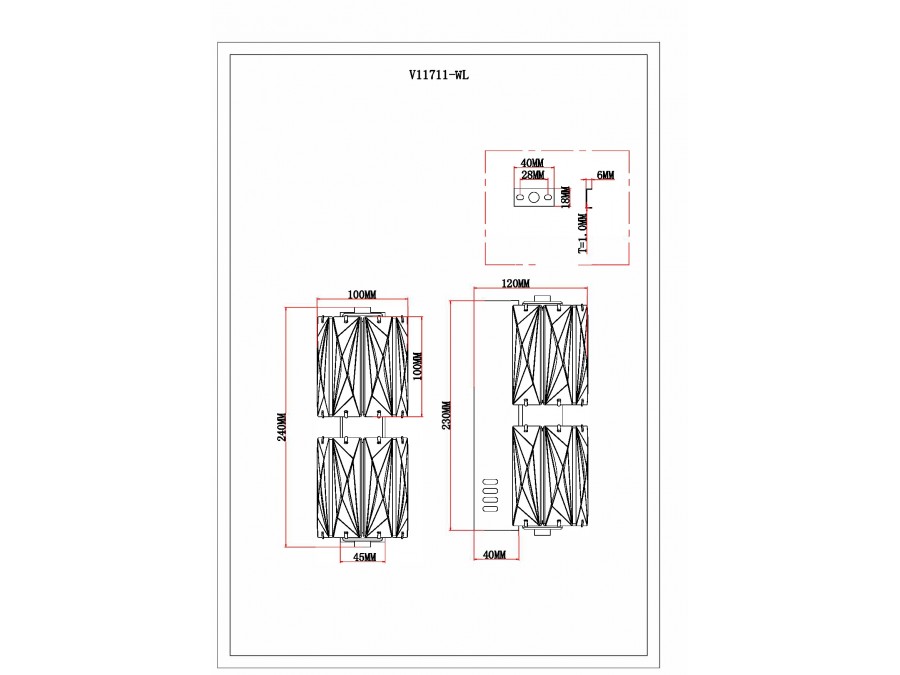 Светильник настенный светодиодный Moderli V11711-WL Prismique