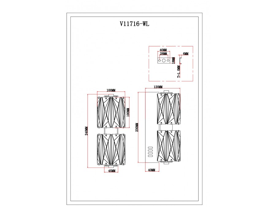 Светильник настенный светодиодный Moderli V11716-WL Prismique