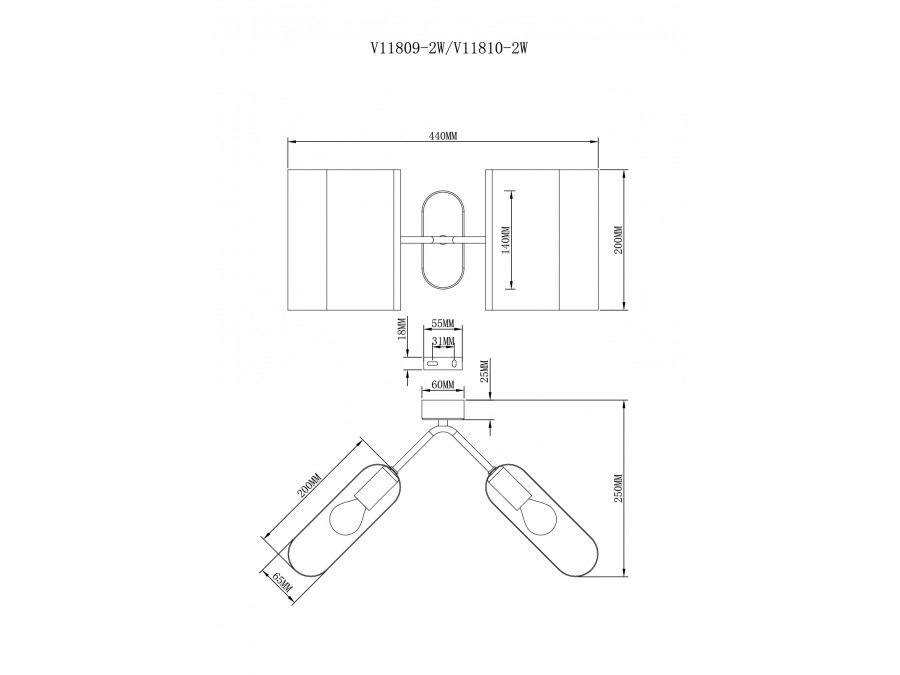 Светильник настенный Moderli V11810-2W Metalicana