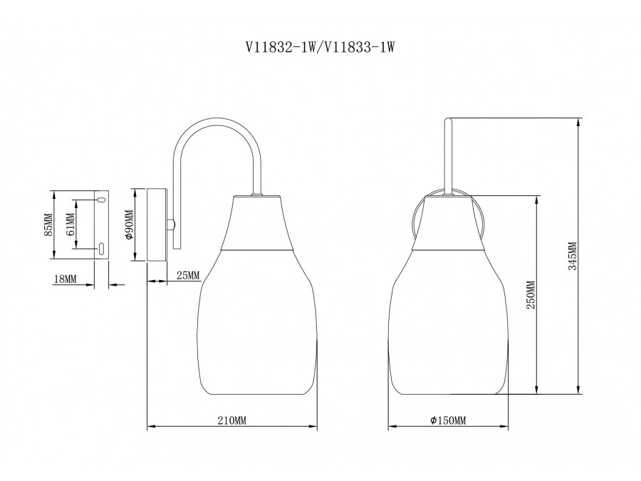 Светильник настенный Moderli V11833-1W Adalina