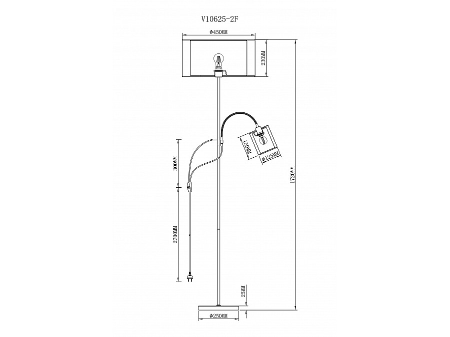 Торшер Moderli V10625-2F Room