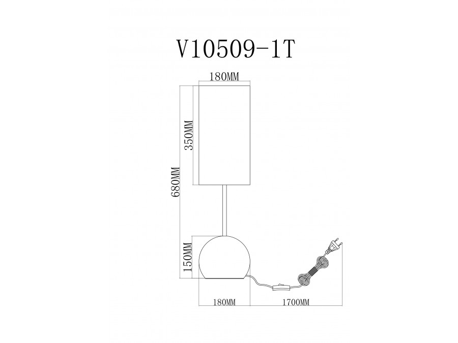Лампа настольная Moderli V11589-1T Flint