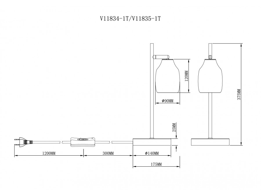 Лампа настольная Moderli V11834-1T Adalina