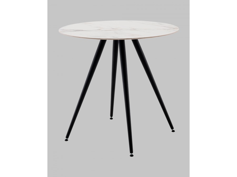 Стол Ники круглый столешница керамика Ice Jade 800