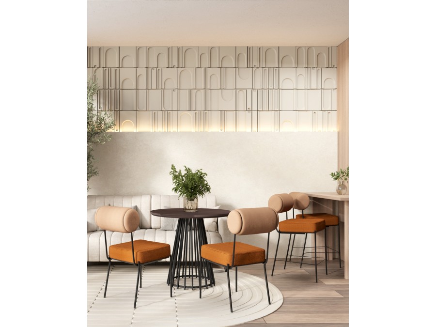 Стол обеденный Daphne 100*75 см темное дерево