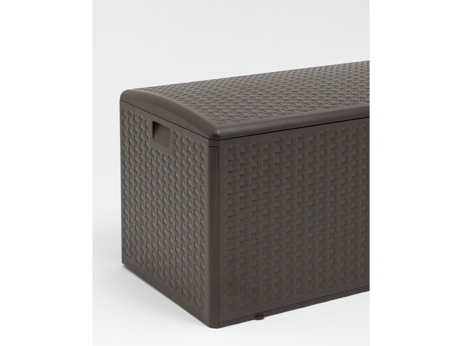 Стол-сундук пластик коричневый 122*60 см 375л