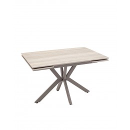 Стол Marmer 120-180/80/76 см подстолье металл капучино