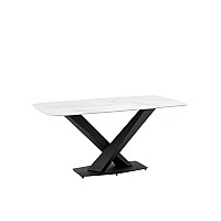 Стол обеденный Belle 160х90 белый мрамор