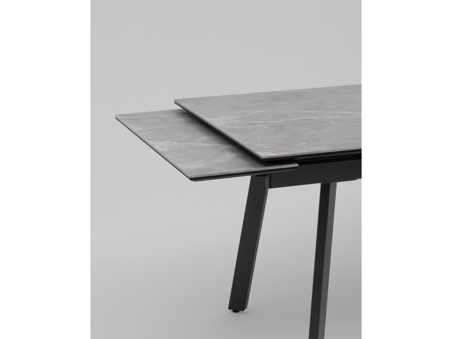 Стол Тайл 140-200/85/75 столешница керамика Larka Grey
