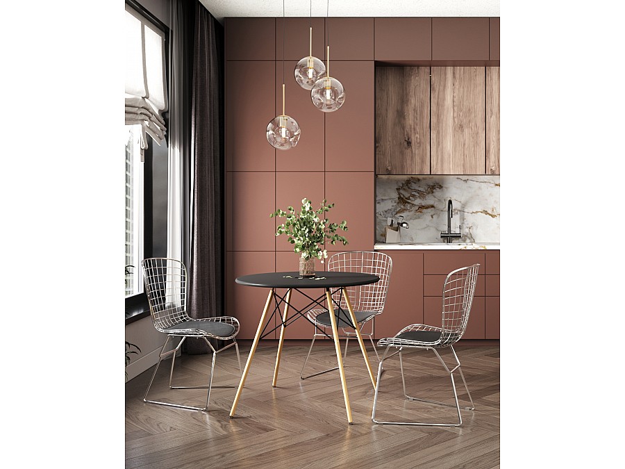 Стол круглый EAMES DSW NEW D=80 черный