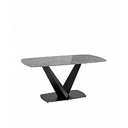 Стол обеденный Аврора 160*90 керамика черная
