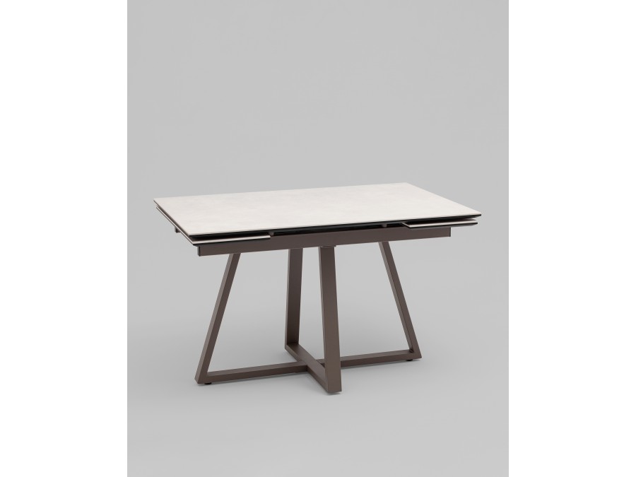 Стол Керас 120-180/80/75, столешница керамика Carmen light grey