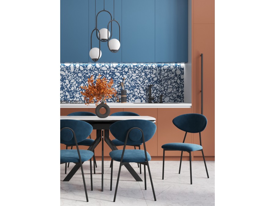 Стол Галац 120*80 см столешница стекло белое