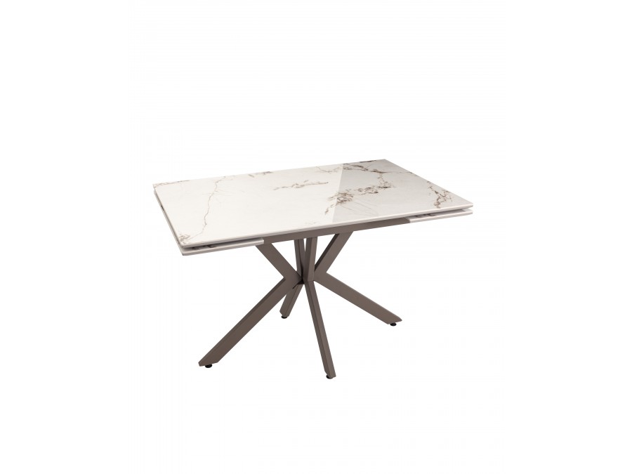 Стол раскладной Marmer 120-180*80*76 керамика капучино
