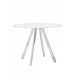 Стол обеденный Хьюстон D100 белый стеклянный