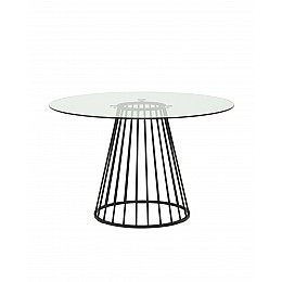 Стол обеденный Ливерпуль 120*120 стекло