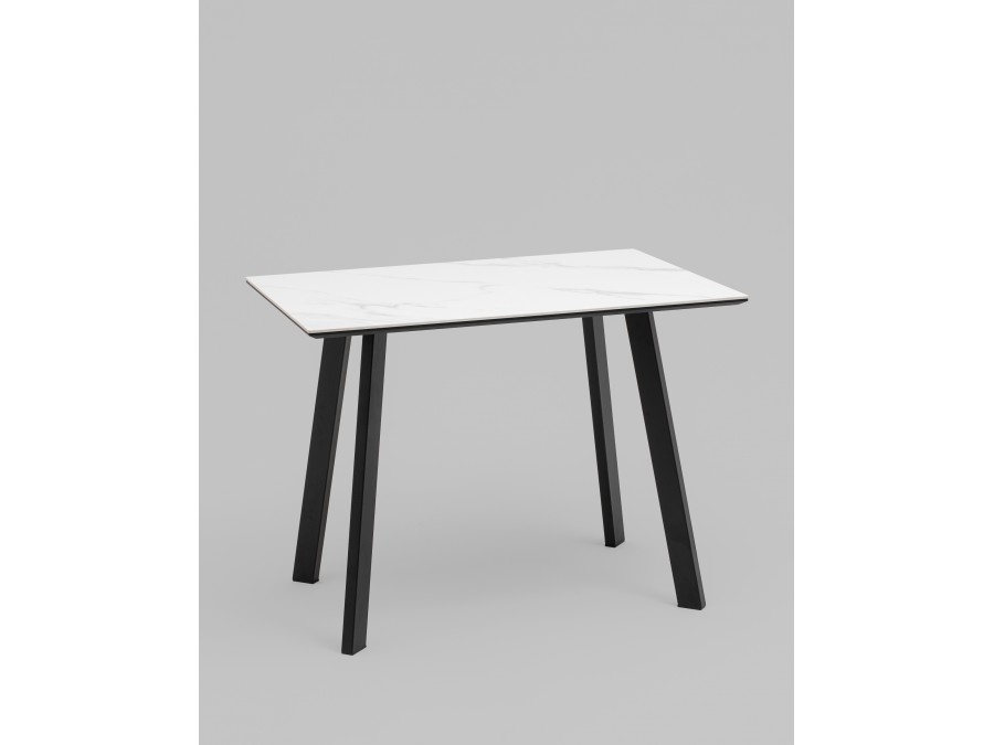 Стол Райли нераскладной 100*70*75 см столешница МДФ керамика Snow white матовый