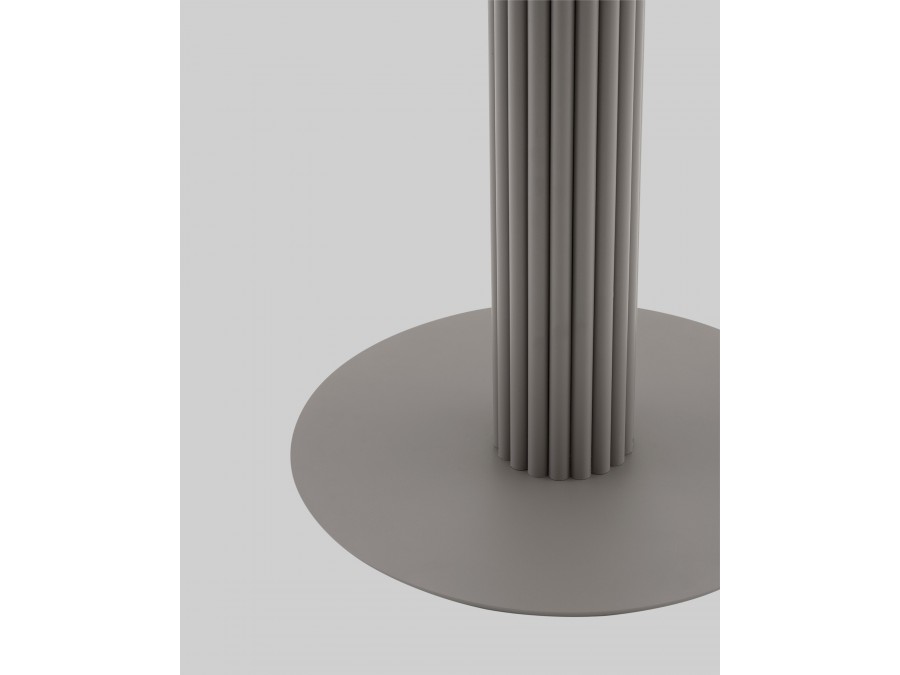 Стол круглый Терралино D90 верх керамика белый матовый, основание металл латте