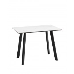 Стол Райли нераскладной 100*70*75 см столешница МДФ керамика Snow white матовый