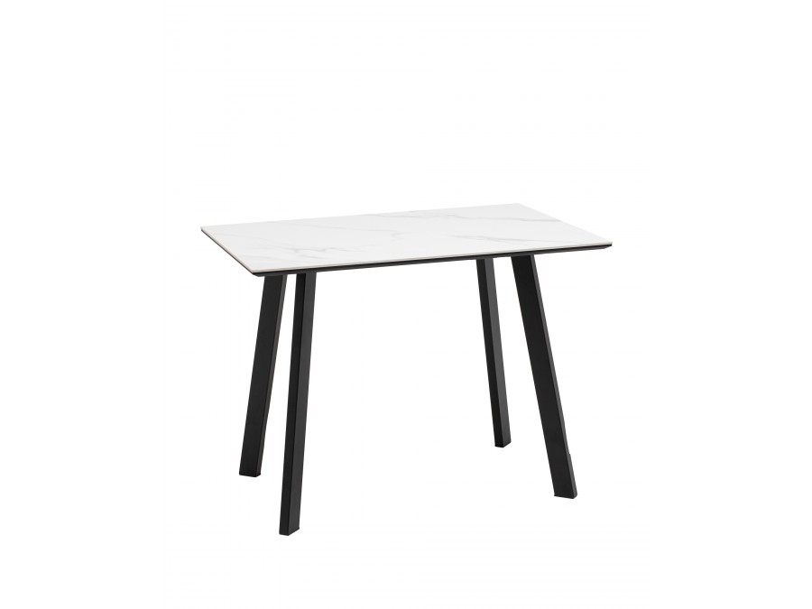 Стол Райли нераскладной 100*70*75 см столешница МДФ керамика Snow white матовый