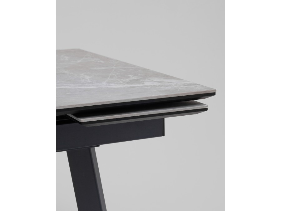 Стол Тайл 140-200/85/75 столешница керамика Larka Grey