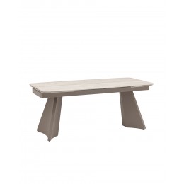 Стол обеденный Eliora 180-260х90 см серый травертин керамика