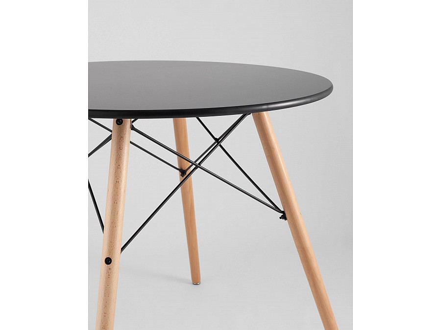 Стол круглый EAMES DSW NEW D=80 черный