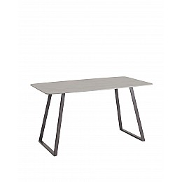 Стол обеденный Vermont 140*80 см  керамика темная ножки серые