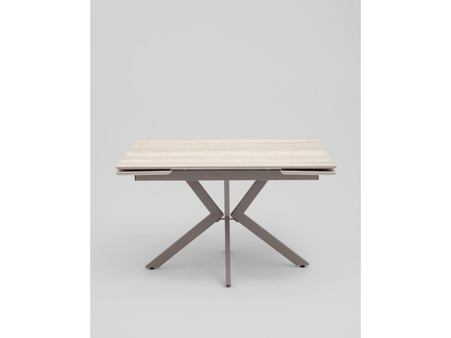 Стол Marmer 120-180/80/76 см подстолье металл капучино