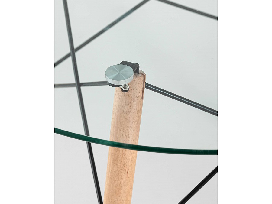 Стол Eames DSW NEW D80 стеклянный